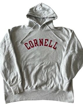 Cornell Champion Reverse Weave Hoodie XL Light Grey